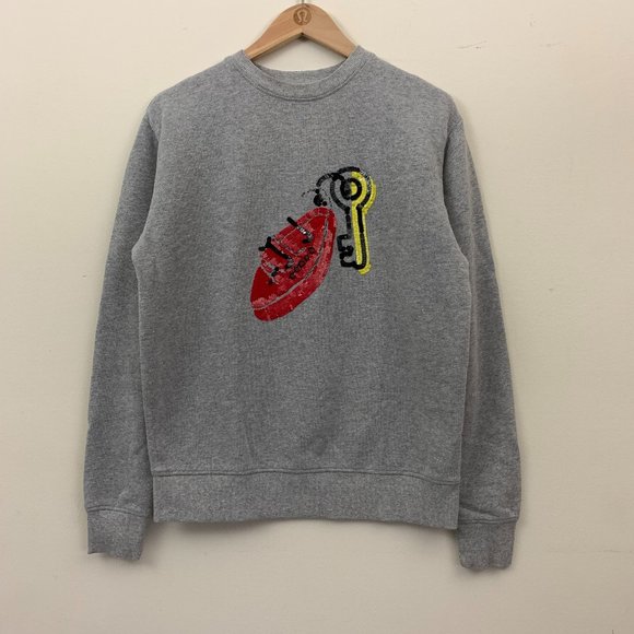 Au Jour Le Jour Tops - au jour le jour Sweatshirt Lip and Key Sequin Embellishment Women's Size 38 6 US